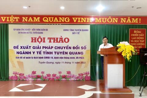 Sở Y tế phối hợp với Tập đoàn công nghiệp - Viễn thông Quân đội Chi nhánh Viettel Tuyên Quang tổ chức Hội thảo đề xuất giải pháp Chuyển đổi số ngành y tế tỉnh Tuyên Quang